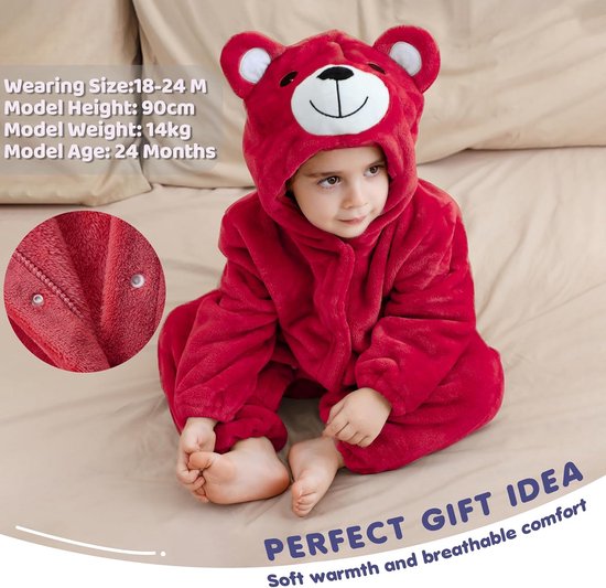 Warme Flanel Winteroverall voor Baby's en Peuters (0-36 Maanden) — afbeelding 5