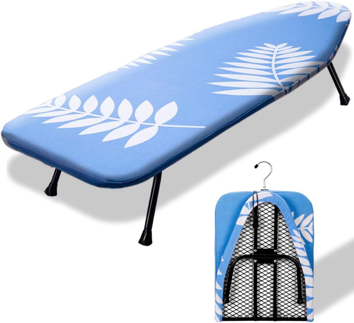 Mini Strijkplank - Tafel Strijkplank - Snel Strijken - Opvouwbaar Ontwerp - 30 x 81 cm - Blauw