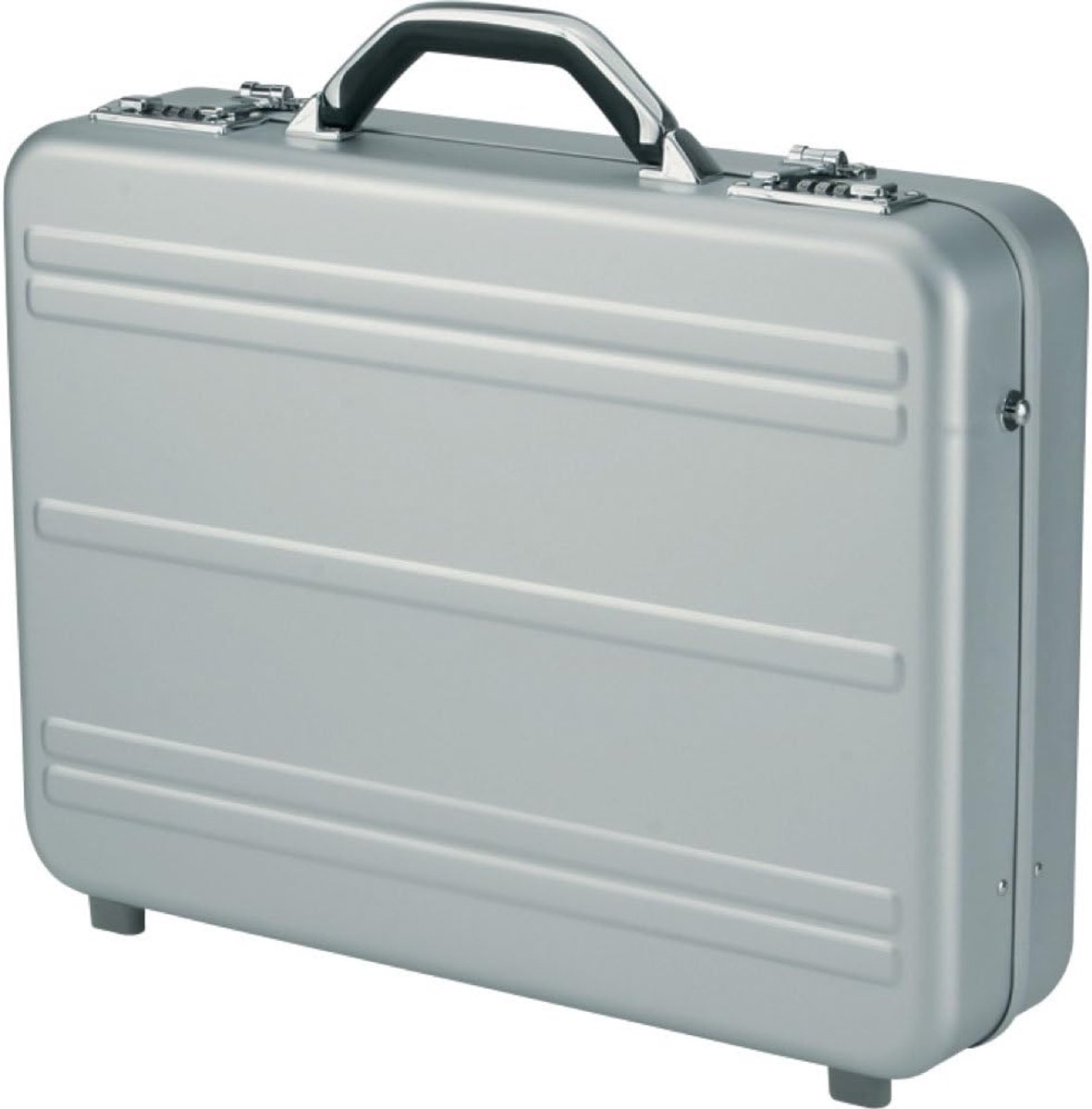 Aluminium Aktetas - Zakelijke Koffer - Professioneel Gebruik - Uitneembaar Laptopvak - 46 x 35 x 11 cm - Zilver
