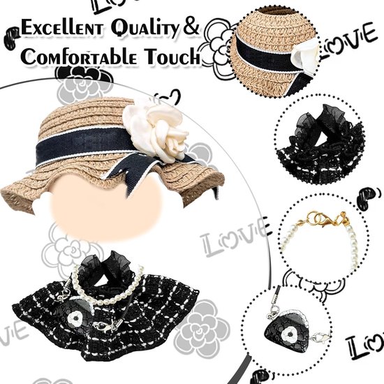 Elegante Poppenkleding Set voor 17 cm Pop met Jurk, Hoed en Accessoires van Merkloos — afbeelding 5