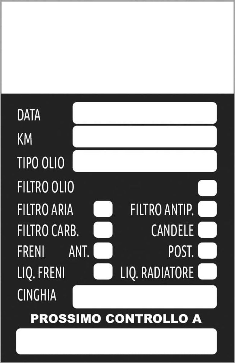 10 Olieverversingsstickers voor Auto's en Motoren Onderhoud Zwart