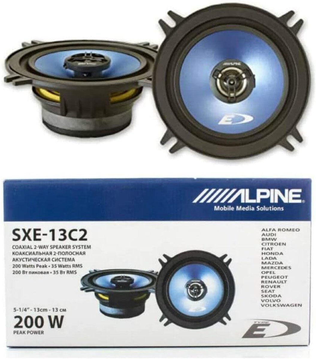 Ronde 2-weg Auto Luidsprekers 13 cm - 200 Watt Maximaal Vermogen