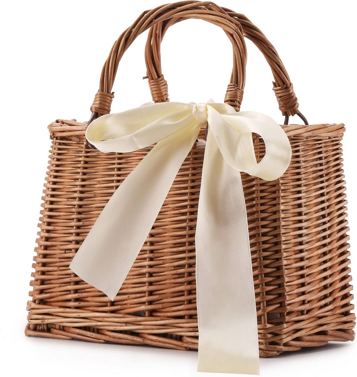 Zomerse Strandtas van Stro en Rotan - Geweven Clutch en Grote Tote voor Dames