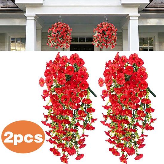 Kunstbloemen voor buiten, kunstbloemen, uv-bestendig, kunstplanten, struiken, voor binnen en buiten, voor thuis, tuin, kantoor, raam, bruiloft