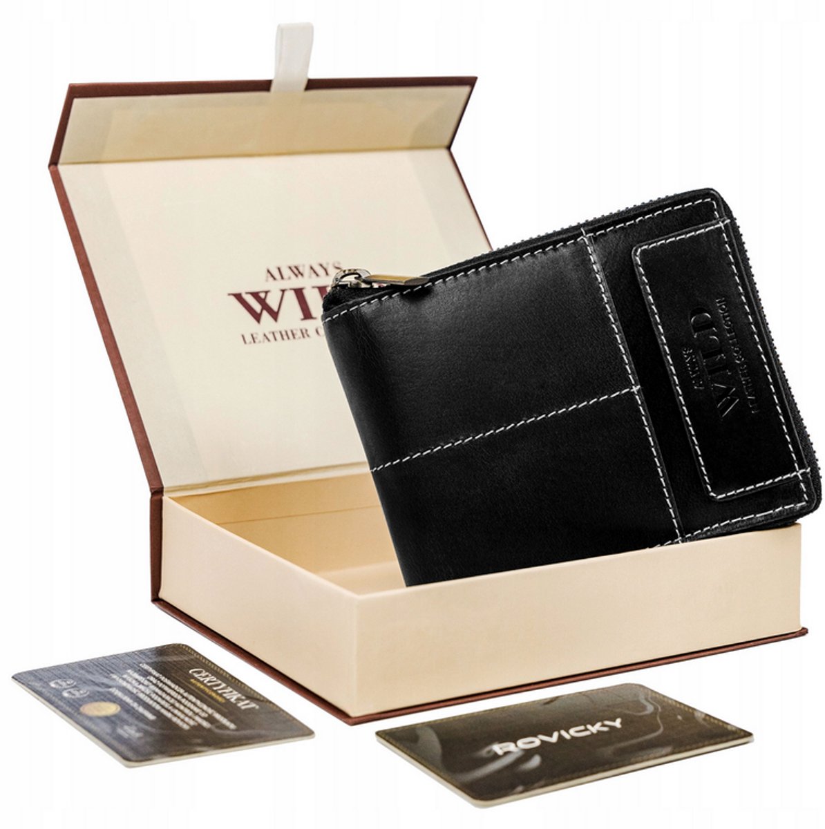 Always Wild - Leren Portemonnee - RFID-bescherming - 14 Kaartsleuven - Moderne Stijl