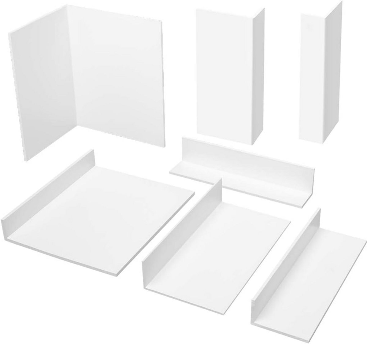 Ongelijkbenig Hoekprofiel PVC 3-4 mm Zelfklevend en Overschilderbaar