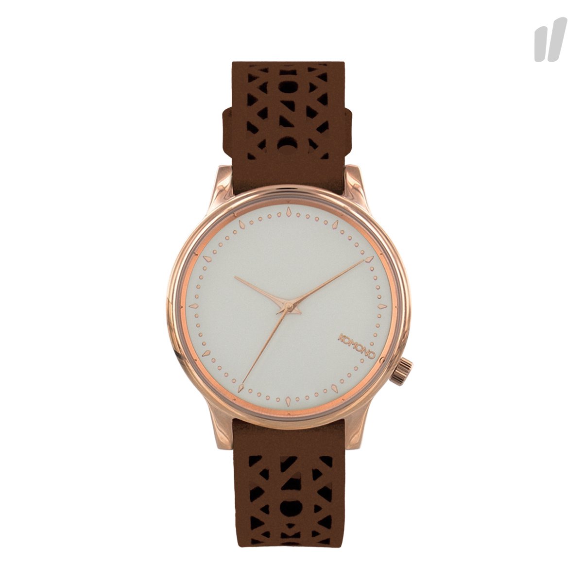 Komono Estelle Cutout Cognac horloge dames - bruin - messing