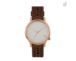 Komono Estelle Cutout Cognac horloge dames - bruin - messing