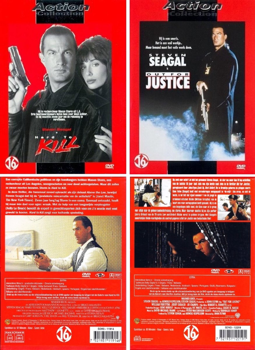 steven Segal set - Hard to Kill + Out for Justice