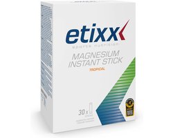 Etixx Magnesium Instant Stick - Sports Nutrition - Supplementen - 30 sticks - Gemakkelijk in te nemen zonder water - 400MG magnesium - Aminozuurchelaatvorm - Vitamine C