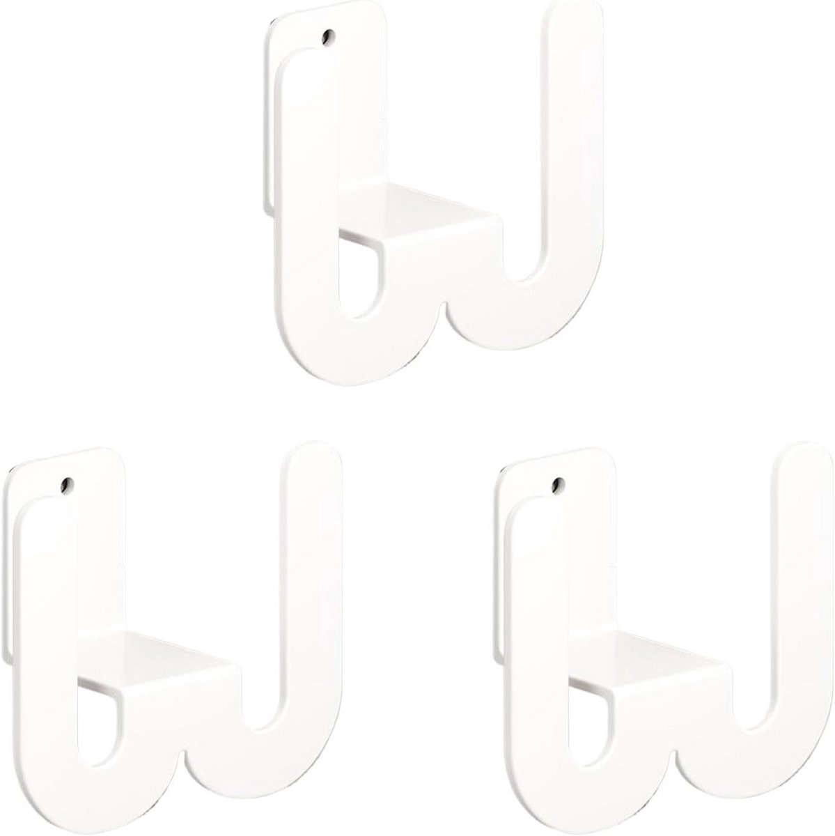 Set van 3 Metalen Wandgemonteerde Schoen Houders met Slipper Haken Organizer