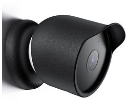 2 pièces Convient pour les étuis Google Nest Camera pour utilisation extérieure, complètement étanche et résistant aux rayures - Zwart