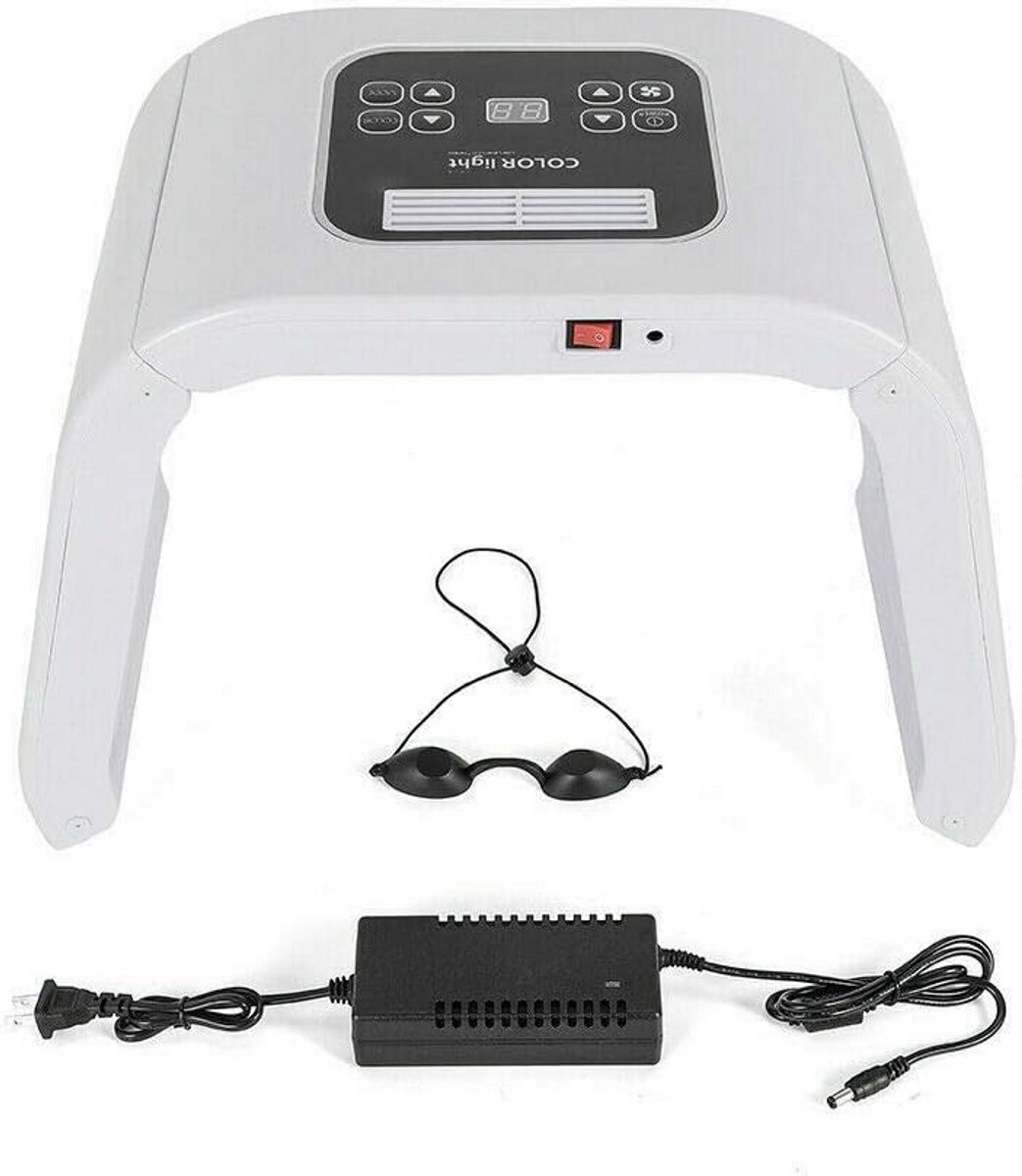 LED Huidsverjonging Masker met 7 Kleuren Lichttherapie voor Acne en Huidverbetering