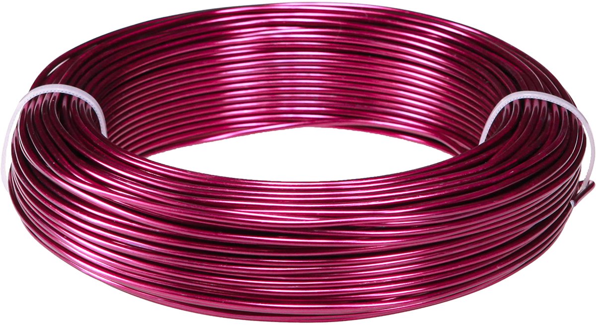 Aluminiumdraad Ø2mm Roze 500g (60m) voor knutselen, bloemendecoratie,