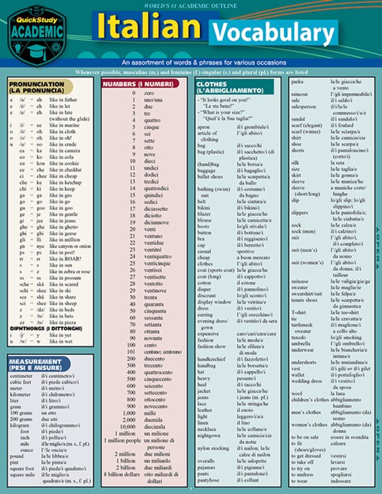 Italian Vocabulary - cover