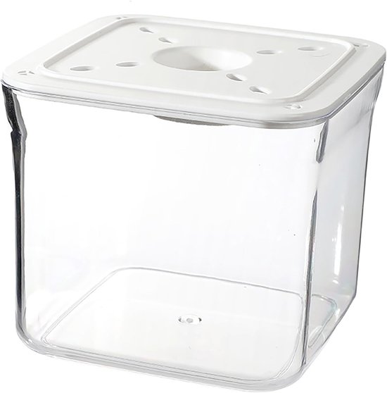Starterset aquarium, mini-kubusaquarium, compact bureauaquarium Geschikt voor betta's, goudvissen, slakken, garnalen en waterplanten (lamp niet inbegrepen)