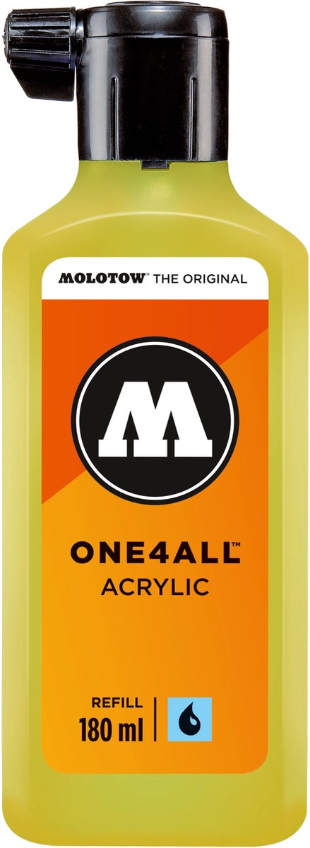 Molotow ONE4ALL™ - 180ml Fluoriserend Gele navul Inkt op acrylbasis