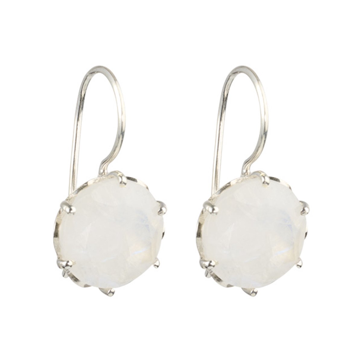 I'M ME JEWELLERY - flowercup oorbellen - maansteen - 925 sterling zilver