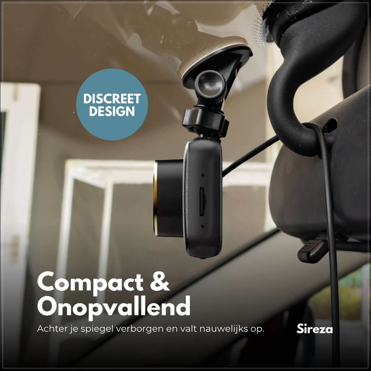 Sireza® D2 - Dashcam - Dashcam Voor Auto - Dual Dashcam - Ultra 4K & UHD - 3 inch met App - GPS live locatie + snelheid - 128GB SD Kaart - Loop Opname - G Sensor - mini koevoet - haakske usb-c oplaadkabel - NL/FR/ENG Handleiding + NL Systeem – foto 3