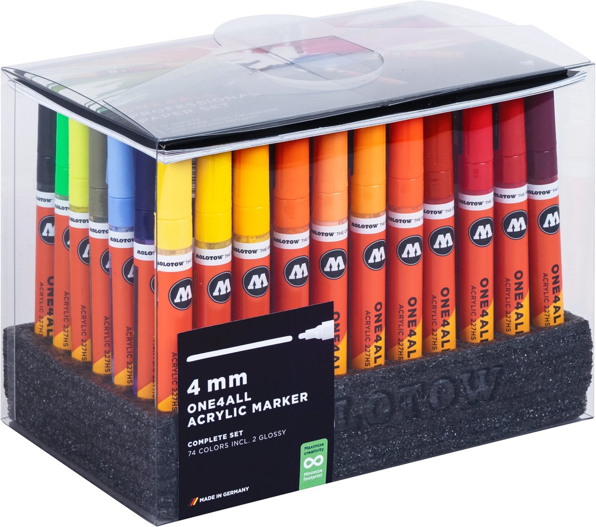 Molotow ONE4ALL 227HS (4mm) Marker Complete Set - 74 Kleuren