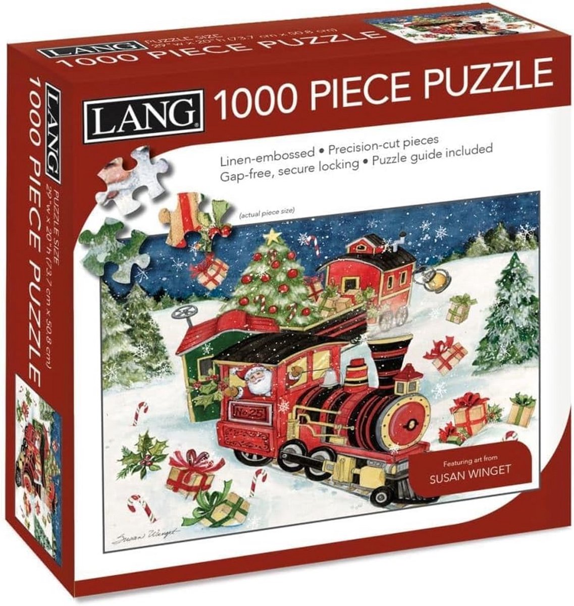 Puzzel 1000 Stukken - All Aboard - Kleurrijk Landschap met Trein