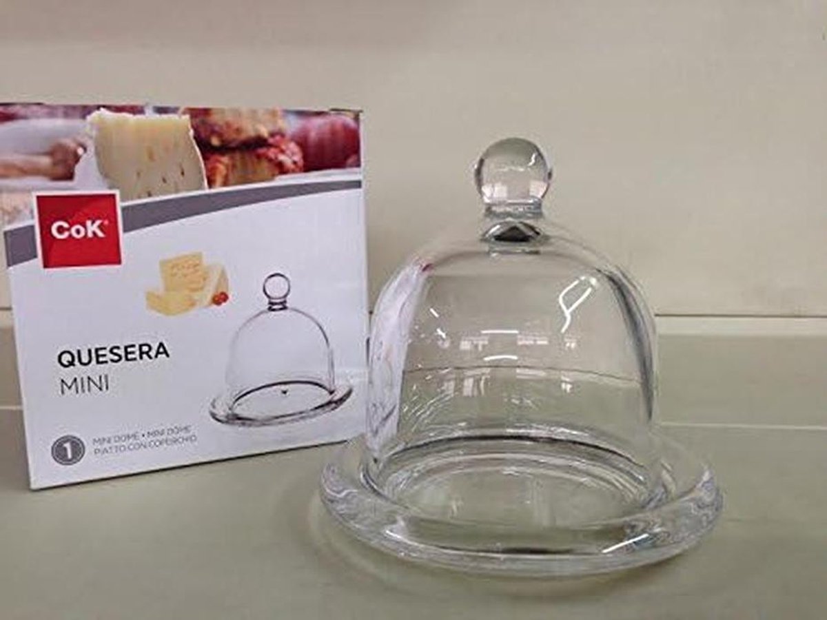 Glazen schaaltje met deksel 12 cm voor espresso machine of klein dessert