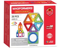Magformers Basic Plus Set - 26 Onderdelen - Magnetische Bouwset