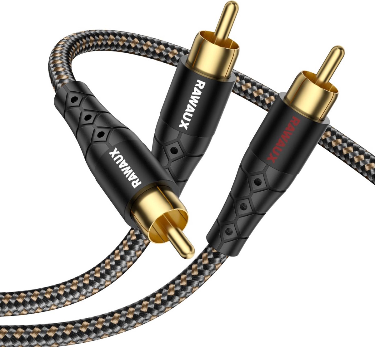 RCA Y-Splitter Kabel 1 Meter Mannelijk naar Dubbel Mannelijk voor Subwoofer en Stereo