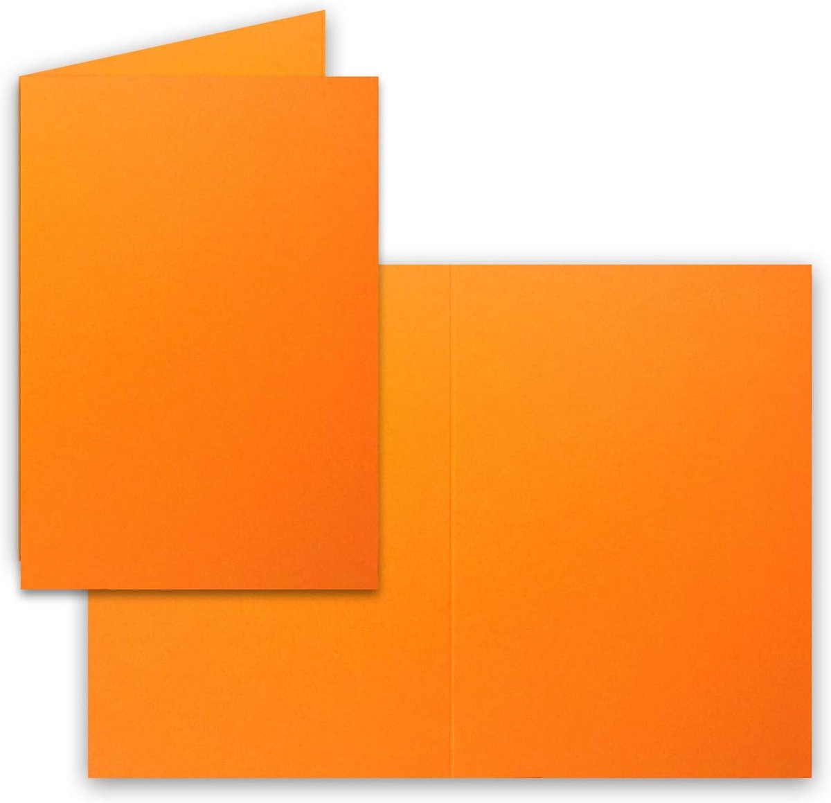 50 Oranje Vouwkaarten B6 Zwaar Kwaliteit - Ideaal voor Printer en Knutselen