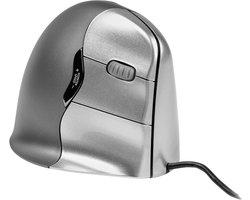 Evoluent Verticale Muis 4 – Bedraad - USB – Rechtshandig – Medium/Large – Originele Verticale Muis ter Wereld – Ergonomisch Gevormd voor Comfort – Vermindert Polsbelasting & Carpaal Tunnel – 4 DPI Standen – 6 Instelbare Knoppen (Windows)