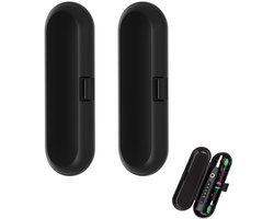 2 stuks Tandenborstel reisdoos - reisetui voor elektrische tandenborstel -geschikt voor reizen en zakenreizen - Tandenborstelopslag - Draagbare tandenborstelbox- Opbergdoos - Reisetui - Zwart