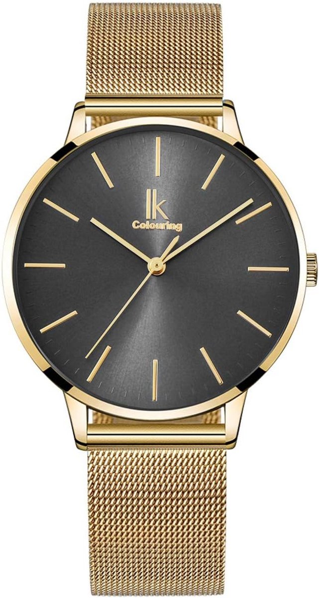 Minimalistisch Dameshorloge Ultra Dun RVS Mesh Armband Analoge Quartz