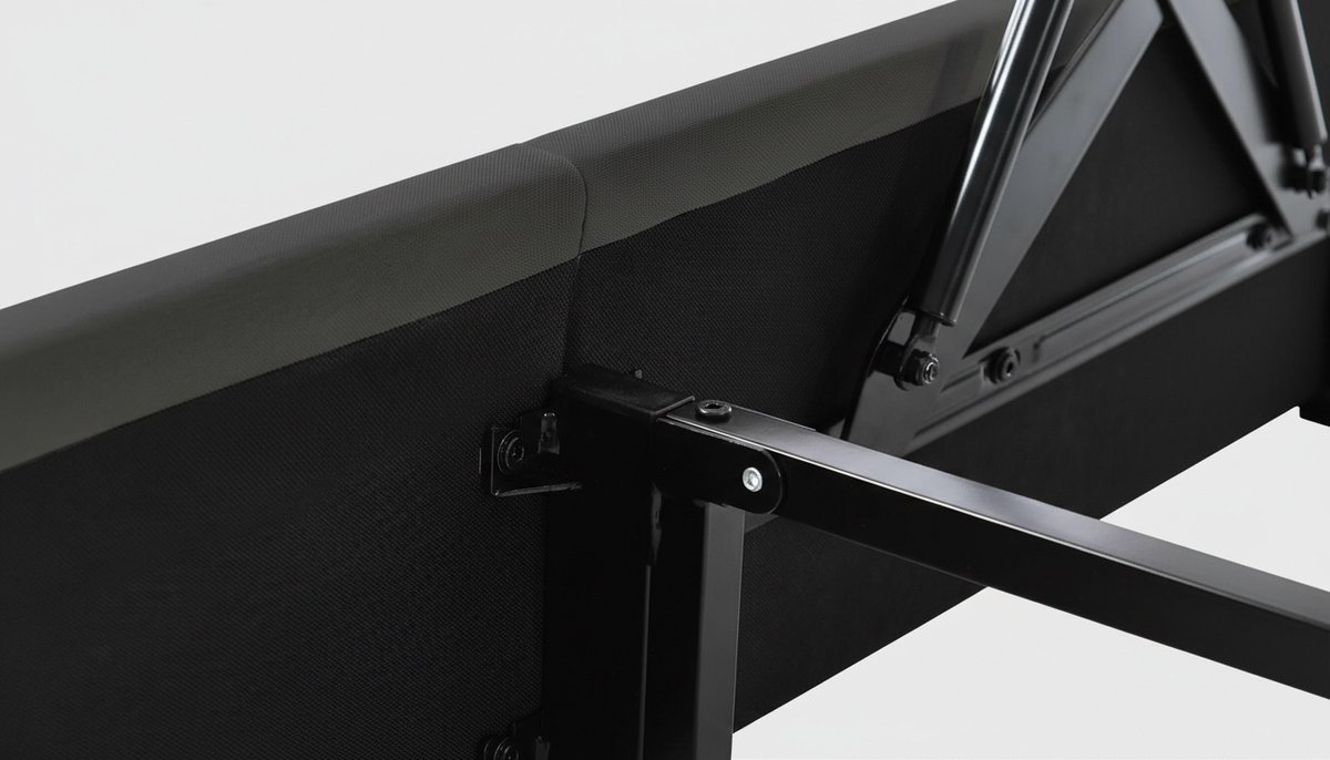 Hydraulisch Opbergbed 160x200 cm Casa Velluto – Modern Linnen Tweepersoonsbed met Gevoerd Hoofdeinde, Houten Lattenbodem en Sterk Metalen Frame – Grijs Slaapkamermeubel