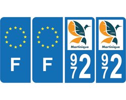 Kentekenplaat Stickers Set 4 Stuks Regionaal Nummer Voor Auto Caravan