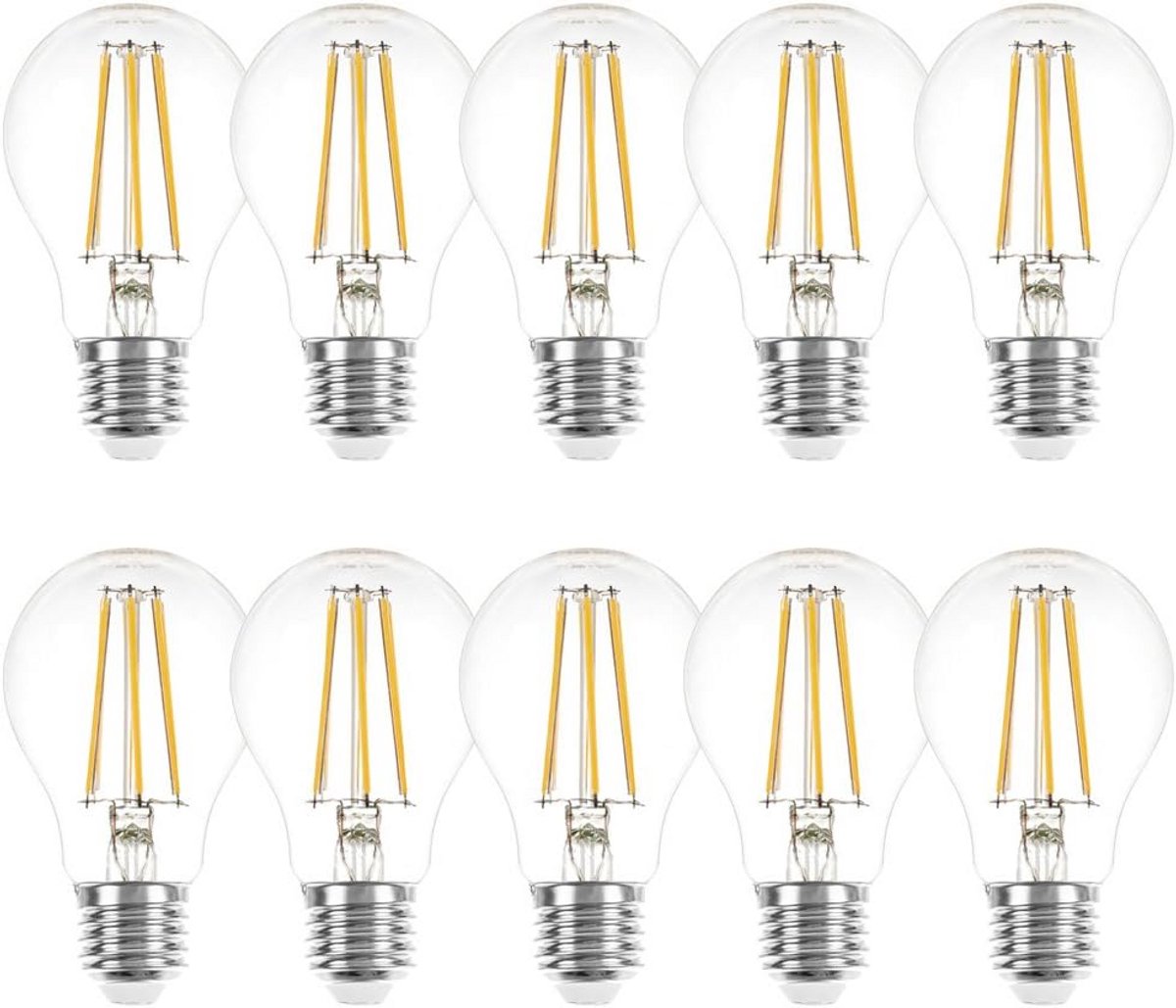 10x E27 LED Filament Lampen 4W Warm Wit 2700K 360 Graden Licht