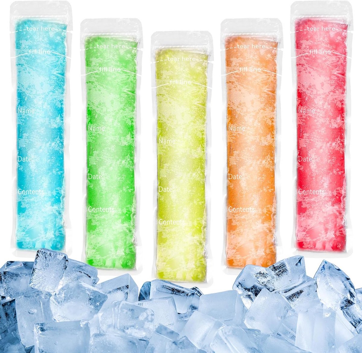 Verzegelbare IJsstokjes Zakken voor Zelfgemaakte IJslolly's