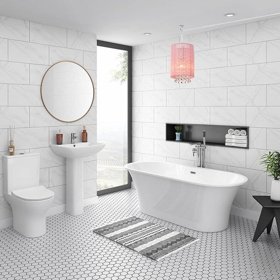 Roze Kristallen Hanglamp met Stekker voor Meisjes Slaapkamer — afbeelding 5