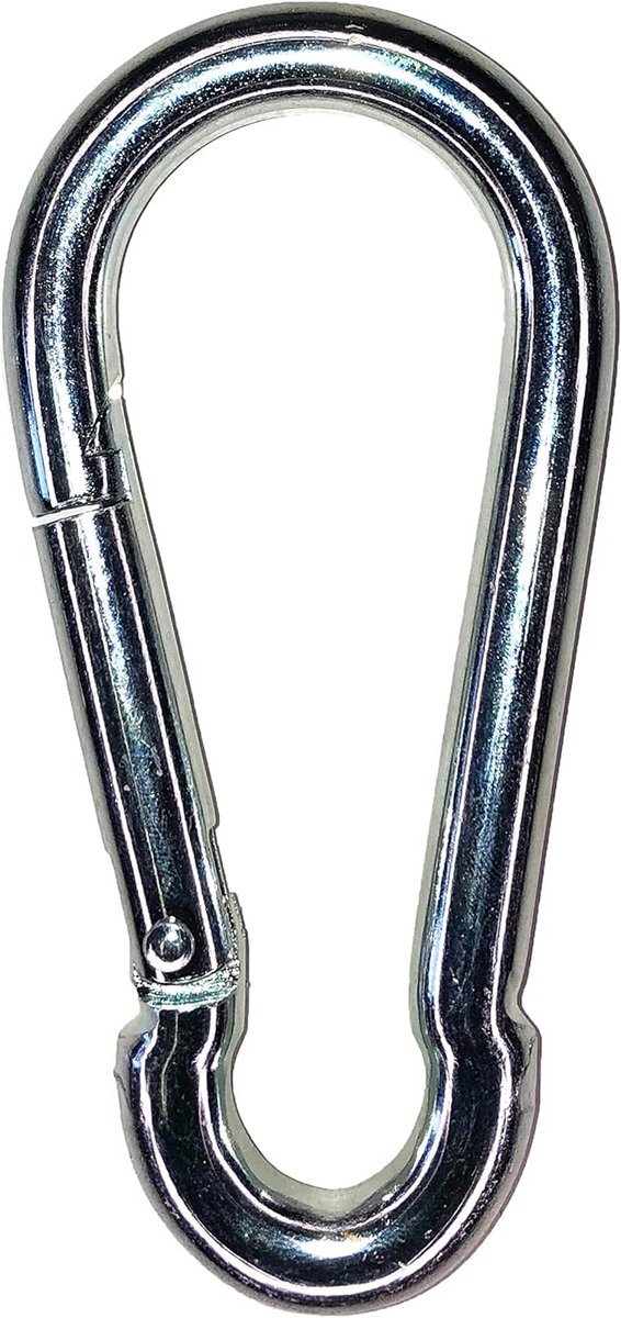 Verzinkte Stalen Karabijnhaken - Duurzame Haken voor Camping en Outdoor (2 Stuks)
