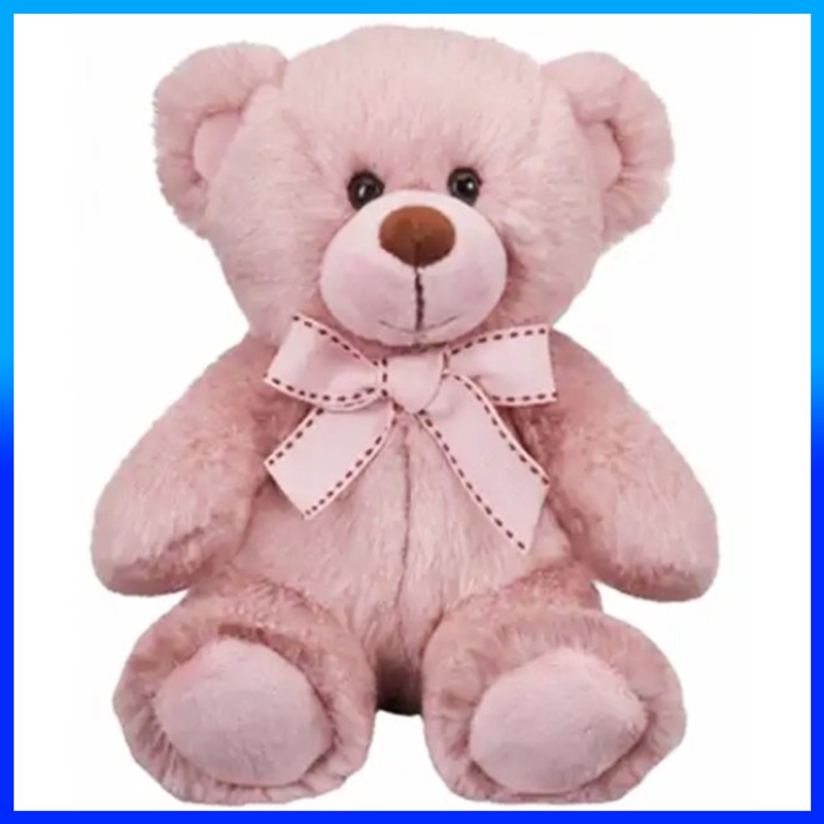 Teddybeer Roze met Strik Pluche Knuffel 20 cm