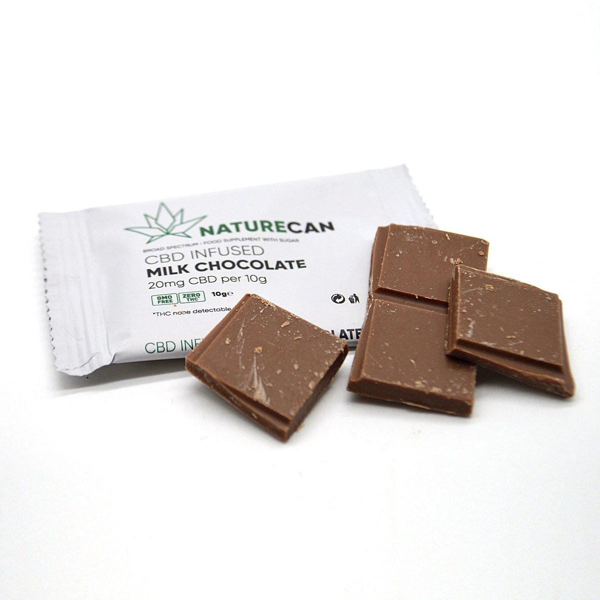 Naturecan CBD Chocolade - Melk - 1 Stuks - THC-vrij