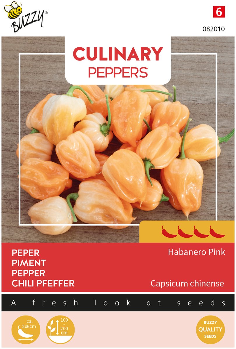 Buzzy Seeds Culinary Peppers Habanero Pink
