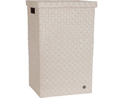 Handed By - Wasmand met deksel - Opbergmand - 81 liter - Cube XL - champagne