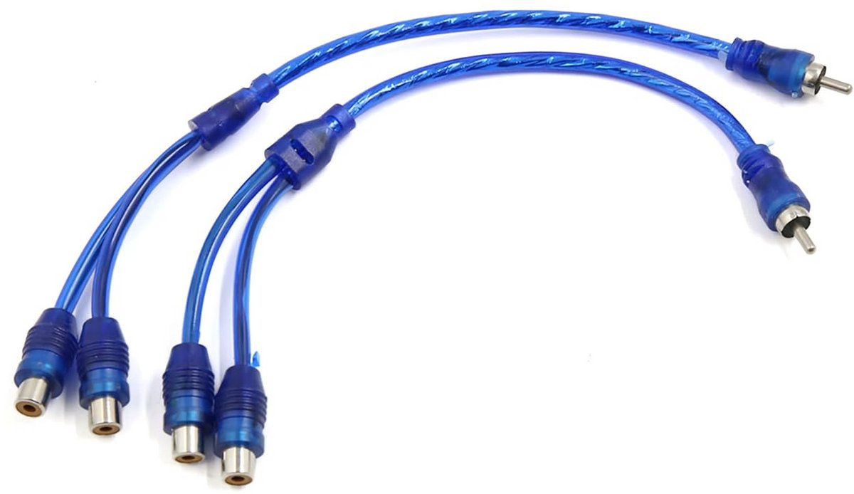 2-pack RCA Splitter Kabel van 1 Stekker naar 2 Bussen voor Audioapparatuur