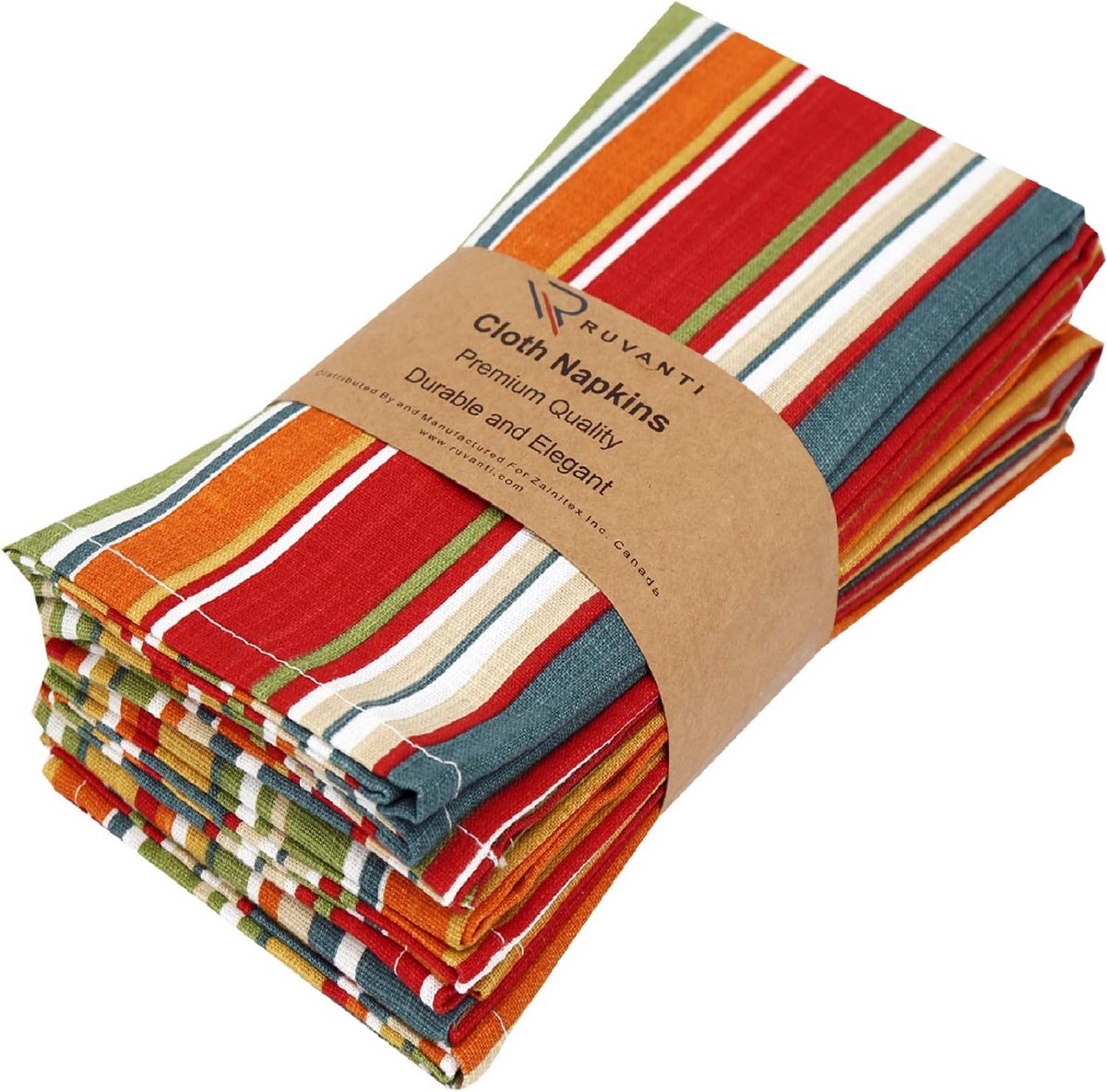 Set van 6 Katoenen Stoffen Servetten 45x45 cm Herbruikbaar voor Diner en Feest