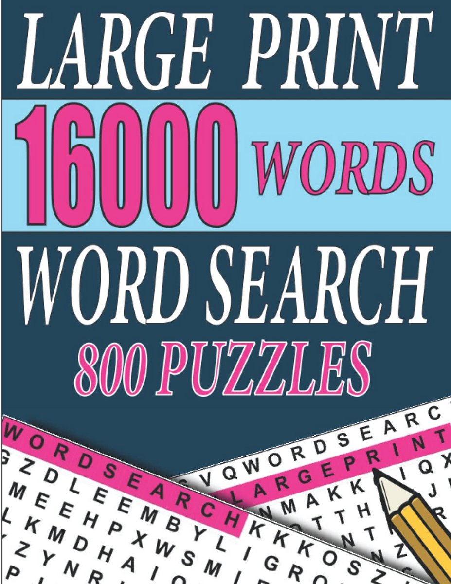 Woordzoekpuzzelboek Groot Formaat: 800 Puzzels met 16.000 Woorden (Dieren, Sterrenkunde, Geografie)