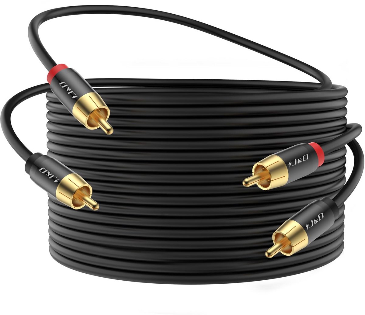 Stereo RCA Kabel Mannelijk naar Mannelijk voor Audioapparatuur en Thuisbioscoop