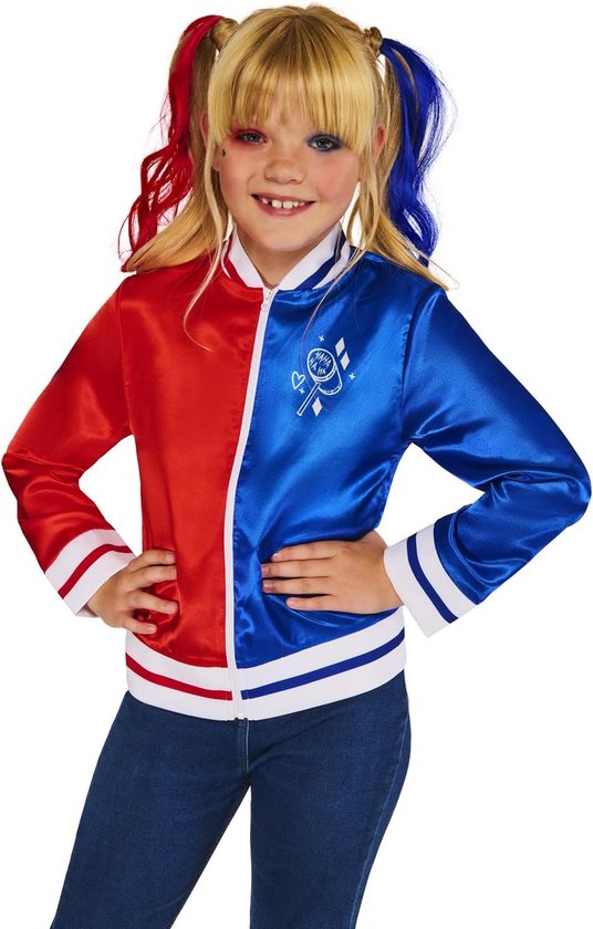 Sunshine Smile Harley Quinn-kostuum Voor Meisjes En Dames – Set Met Jas, Shirt, Shorts, Handschoen En Tattoo-stickers, Perfect Voor Halloween En Carnaval
