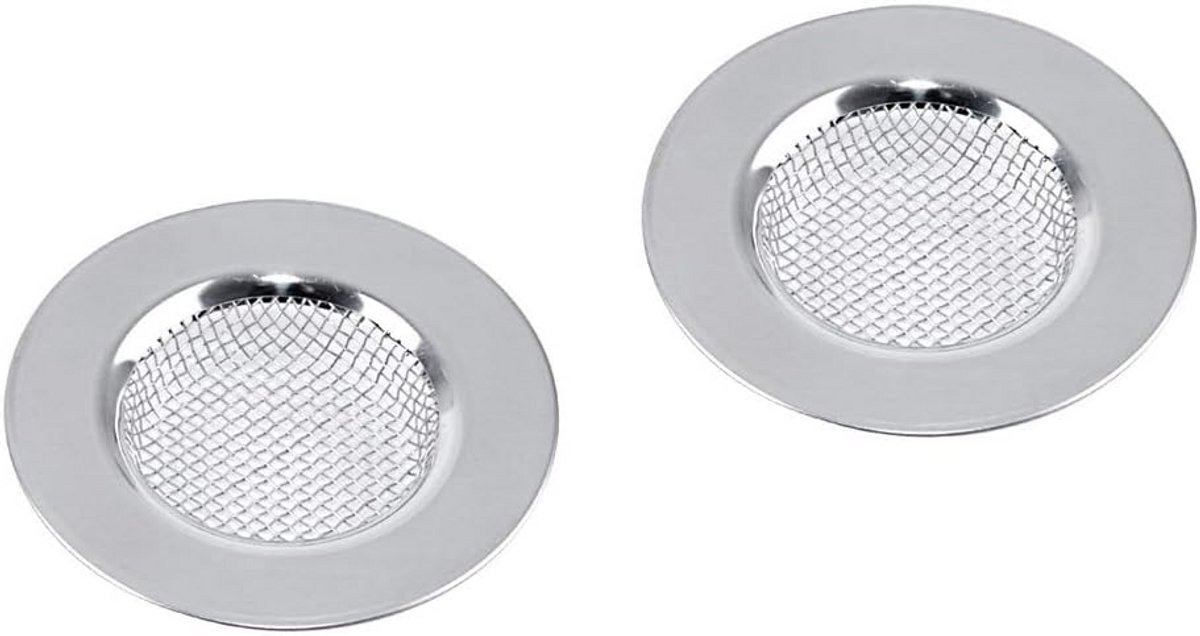 2x RVS Afvoerzeef voor Keuken, Douche en Badkuip (6,5 cm) - Voorkomt Verstoppingen