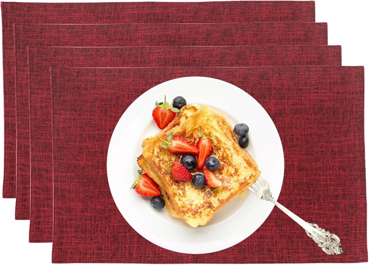 Set van 4 Wasbare Placemats - Antislip en Hittebestendig Tafelmatten