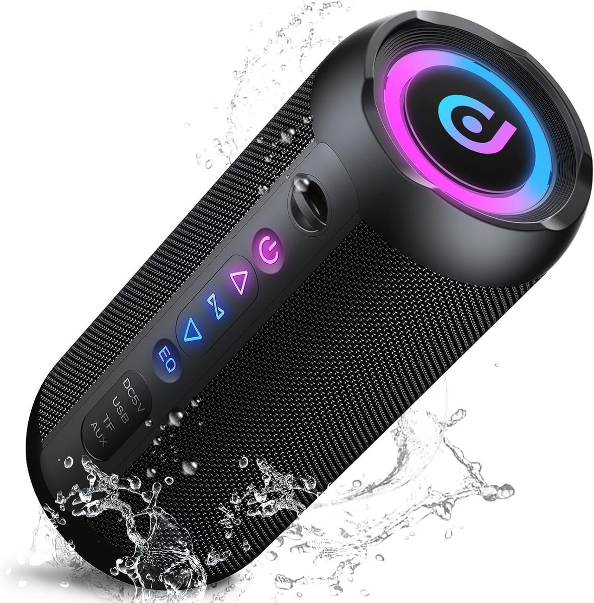 Draagbare Bluetooth Luidspreker - Draadloze Speaker - Muziek Luisteren Buiten - 25W Stereogeluid - 8 x 8 x 18 cm